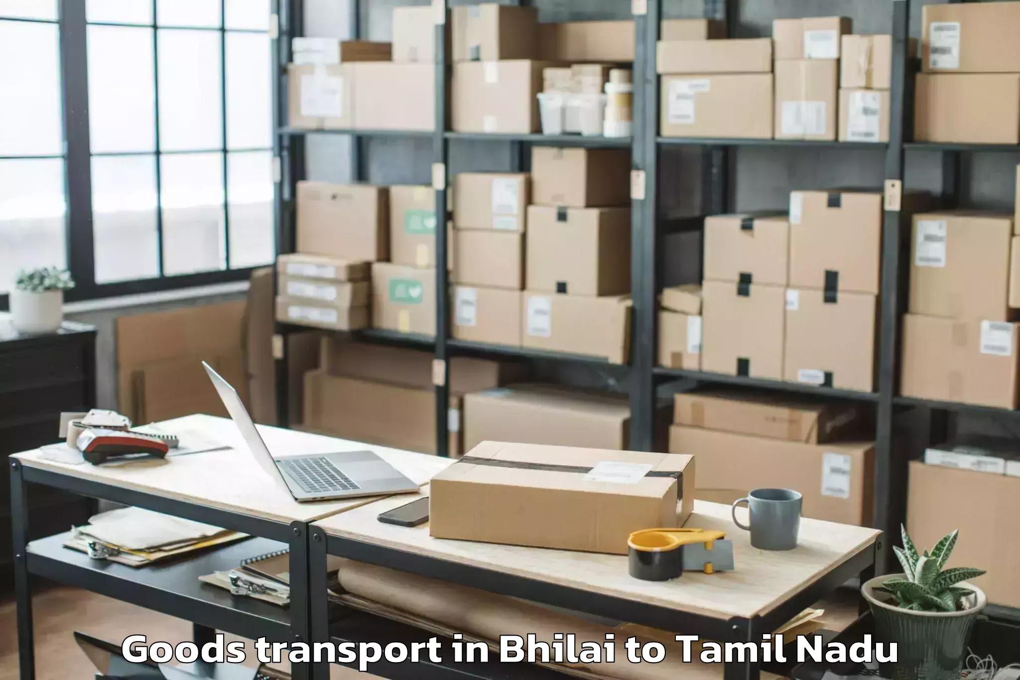 Professional Bhilai to Mahindra World City Chennai Goods Transport